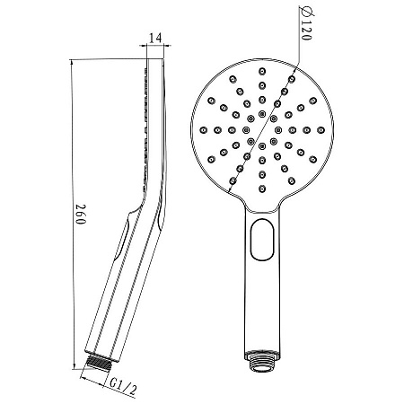 Душевая лейка Lemark LM8122GM графит