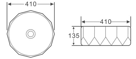 Раковина накладная BelBagno BB1409H301 41x41x14.5 черный