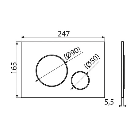 Кнопка смыва AlcaPlast THIN M672 хром матовый