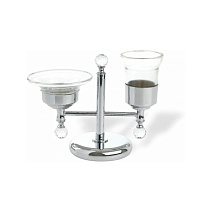 Мыльница Stil Haus Smart Light SL15(08) настольный со стаканом хром Мыльница Stil Haus Smart Light SL15(08) настольный со стаканом хром