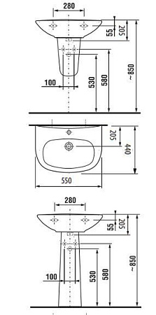 Раковина Jika Zeta 8103910001049 55x44x20 белый