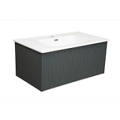 Тумба с раковиной La Fenice Terra FNC-01-TER-G-80 Grigio серый матовый