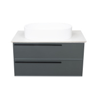 Тумба с раковиной La Fenice Elba TWIN FNC-01-ELB-G-90-2 два ящика, Grigio/Gray Structural