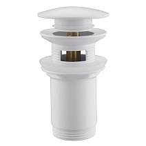 Донный клапан ABBER AF0010W с переливом, белый Донный клапан ABBER AF0010W с переливом, белый
