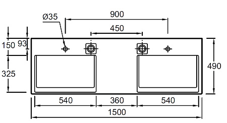 Мебель для ванной Jacob Delafon Terrace 150 см, белый бриллиант