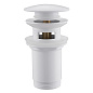 Донный клапан ABBER AF0010W с переливом, белый