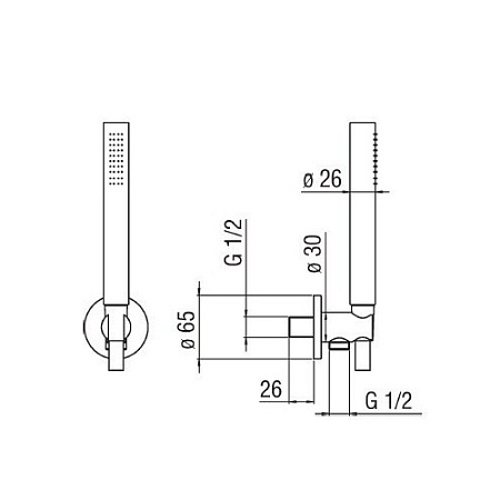 Душевой гарнитур Nobili AD146/32CR хром