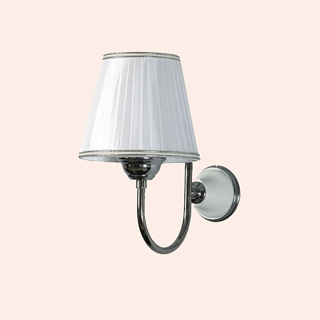 Абажур для светильника Tiffany World TW14-01.54-bi/cr белый/хром