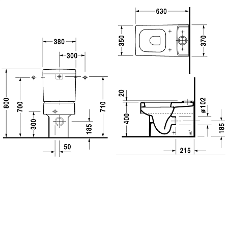 Бачок для унитаза Duravit Vero 09091000051-WG