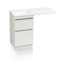 Тумба с раковиной напольная El Fante Даллас 110 L 2 ящика, пленка, белый Тумба с раковиной напольная El Fante Даллас 110 L 2 ящика, пленка, белый