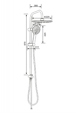 Душевая стойка Agger Breeze A0193544 черный