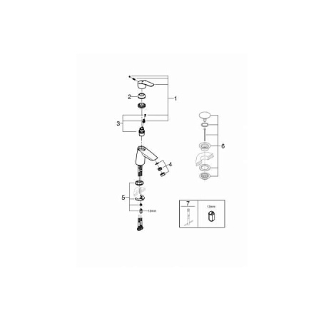 Смеситель Grohe Eurosmart 23967003 для раковины