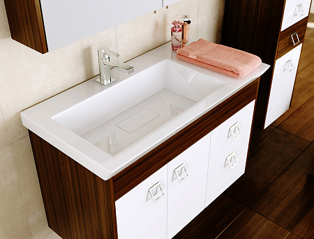 Мебель для ванной Aqwella Командор Kom.01.08/n/VM напольная венге магия