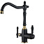 Смеситель Zorg Steel Hammer SH 812 BLACK BR для кухонной мойки/для фильтра, черный металл/бронза - фото 1