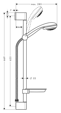 Душевой гарнитур Hansgrohe Crometta 85 27764000 хром
