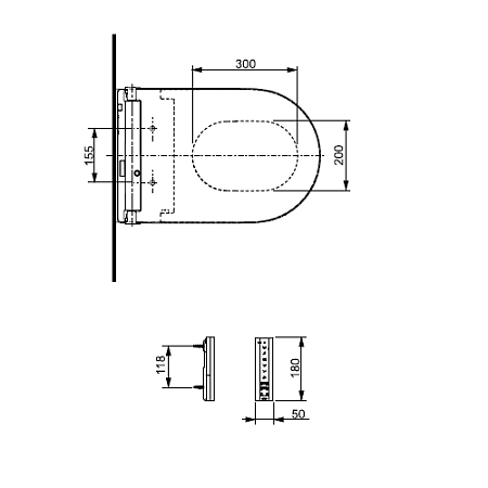 Унитаз подвесной TOTO RP CW542EY+TCF801CG с крышкой-сиденьем с функцией биде