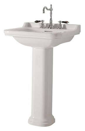 Раковина Kerasan Waldorf 4140K1bi/cr 60 c 1 отверстием под смеситель, белый