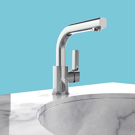 Смеситель GPD Pedra MTL160 для раковины, хром