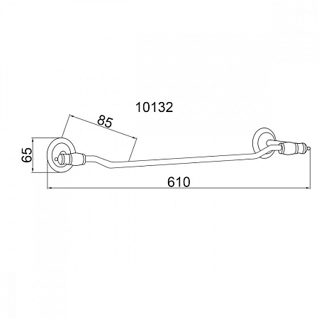 Полотенцедержатель Boheme Vogue 10132 хром