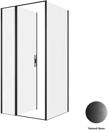 Душевой уголок Allen Brau Priority 3.31030.BBA + 3.31045.BBA 100x90 черный браш