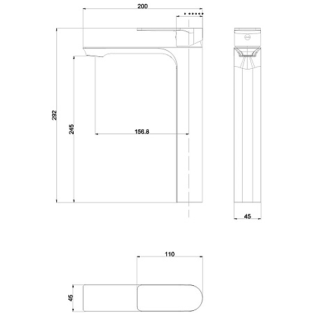 Смеситель для раковины beWash Purify BVMM0BH500 хром