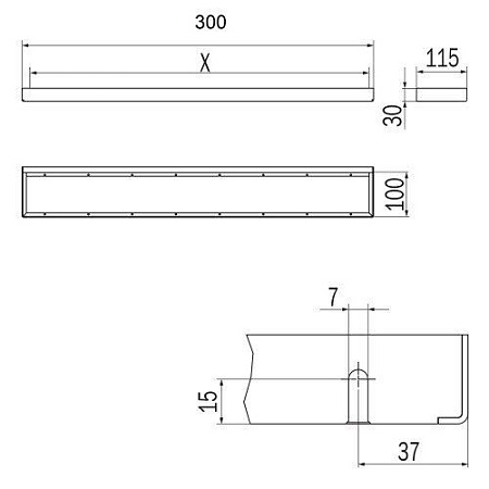 Рейлинг Inda Indissima Barra A8883BNE 30 черный матовый