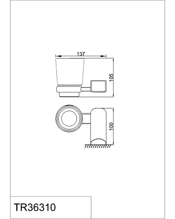 Держатель зубных щеток одинарный RUSH Thira TR36310 хром