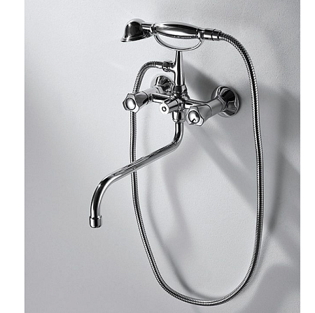 Смеситель Bravat DUO F6133186CP-LB-RUS для ванны с  душем