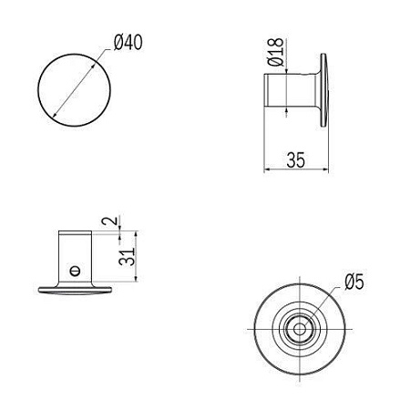 Крючок Inda One AV120AWM белый матовый