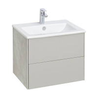 Тумба с раковиной Aquaton Сохо 1A258001AJ9A0 60 слэйт/галька серая