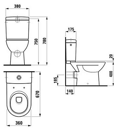 Крышка-сиденье Laufen Pro 8.9195.0.300.003.1 быстросъемное