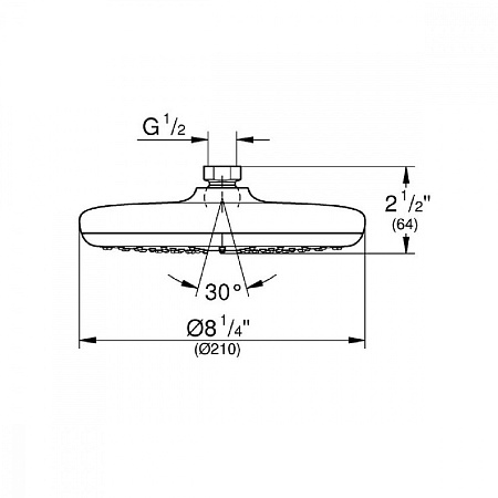 Верхний душ Grohe Tempesta 210 26408000