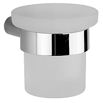 Стакан Cisal System SY09050021 подвесной, матовое стекло/хром