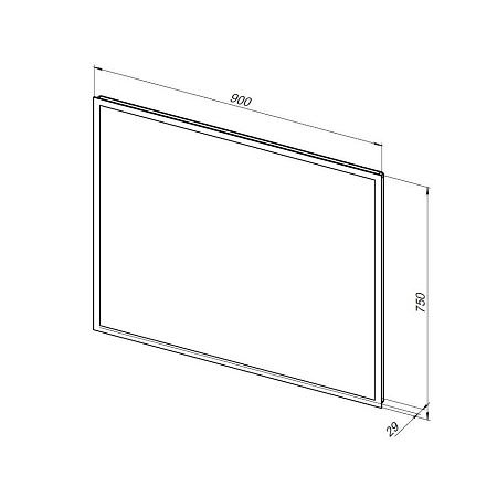 Зеркало Aquanet Оптима 00288966 90 белый матовый