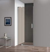 Душевая дверь в нишу Cezares Slider SLIDER-B-1-80/90-BR-Cr бронзовое стекло/профиль хром