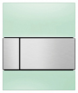 Кнопка смыва Tece Square Urinal 9242804 зеленое стекло, кнопка сатин