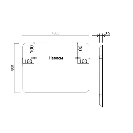 Зеркало Vincea VLM-3VC100 100x80