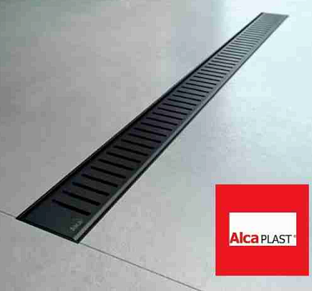 Решетка AlcaPlast PURE-300BLACK черный матовый