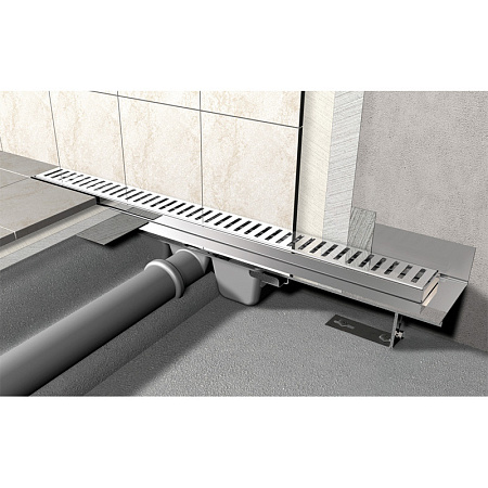 Душевой лоток AlcaPlast APZ4-105 1050 с порогами, с регулируемым краем к стене, с боковым стоком