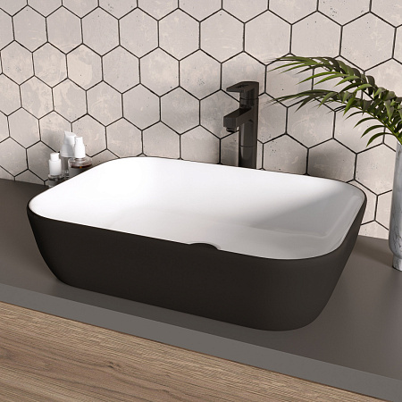 Мебельная раковина Grossman GR-4041BW 46 белая, черная