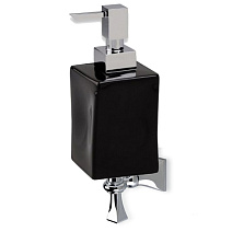 Дозатор для жидкого мыла Stil Haus Prisma PR30(08-NE) настенный, хром/черный Дозатор для жидкого мыла Stil Haus Prisma PR30(08-NE) настенный, хром/черный