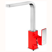 Смеситель E.C.A. Tiera 103318123EX для раковины, хром, красный