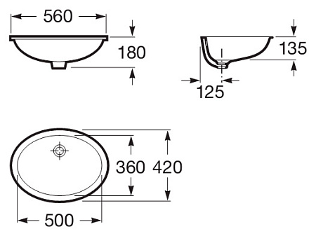 Раковина Roca Berna 327871001 56х42