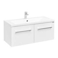 Тумба с раковиной Aquaton Мадрид 1A128001MA010 100 М с 2 ящиками, раковина Айрис М, белый глянцевый