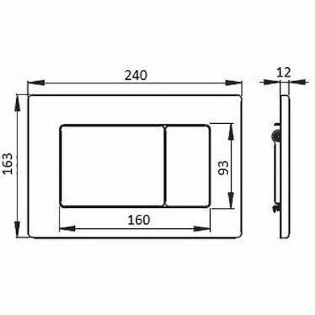 Кнопка смыва для инсталляции Boheme 650-B черный