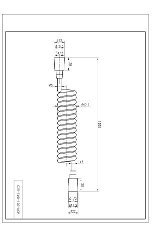 Душевой шланг Cezares CZR-FMH-120-NOP черный матовый