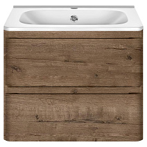 Тумба с раковиной Vincea Vico VMC-2V600VO 60 подвесная, 2 выкатных ящика, V.Oak