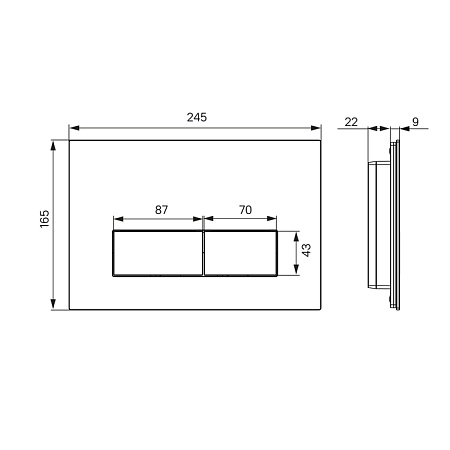 Кнопка смыва IDDIS On-X ONX01B0i77 черный