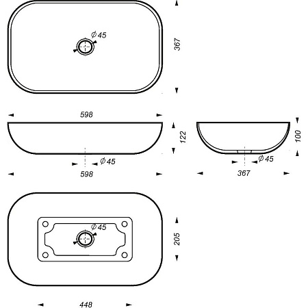 Раковина Sanita Luxe Infinity INFSLWB01