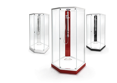 Задняя панель IDO Showerama 8-5 4985122011 100x100 прозрачное стекло, белый профиль